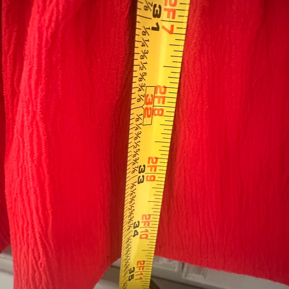 Red Ruffle Sleeve Dress - Picture 3 of 4